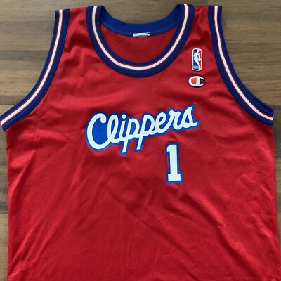 VTG Los Angeles Clippers Champion NBA Blank Name #1 Jersey Sz