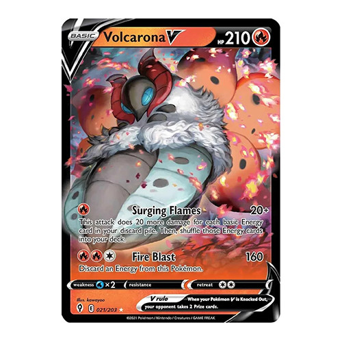 Volcarona V 21/203 - HOLO ULTRA RARE - Evolving Skies - NEAR MINT
