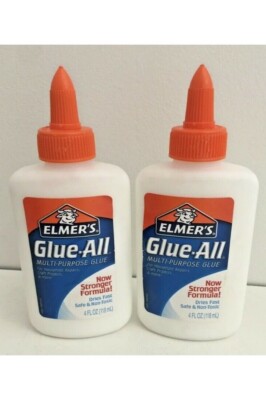 Lot of 2 Elmer's Glue-All Multi-Purpose Liquid Glue, Extra Strong- 4 oz. Bottles
