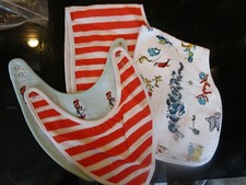 POTTERY Barn Kids Dr. Seuss 2 Bib 2 burp cloth set photo shoot sample