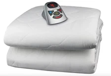Biddeford Quilted Electric Heated Mattress Pad w/Digital Controller, Twin, White
