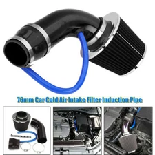 76mm Car SUV Cold Air Intake Filter Induction Pipe Power Flow Hose Modified Kit