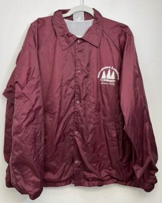 Augusta Herren Vintage USA Coach Jacke Burgund Große Brustumfang 50 Zoll
