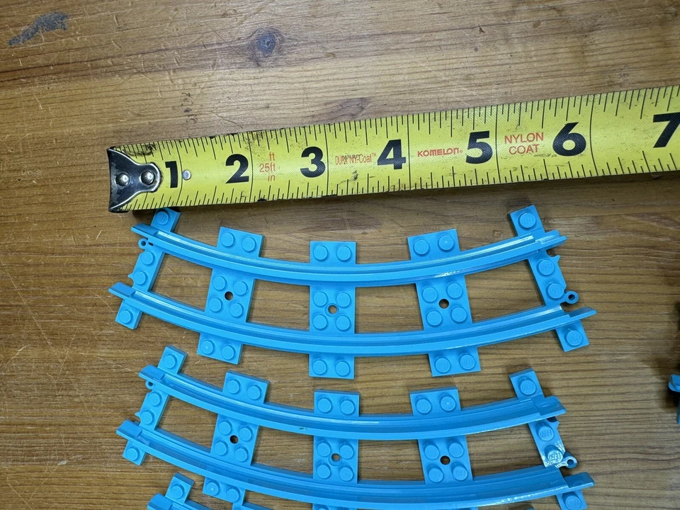 LEGO Train Track узкий размер пандус кривой синий друзья американские горки 25086 лот 10 - Изображение 3 из 3