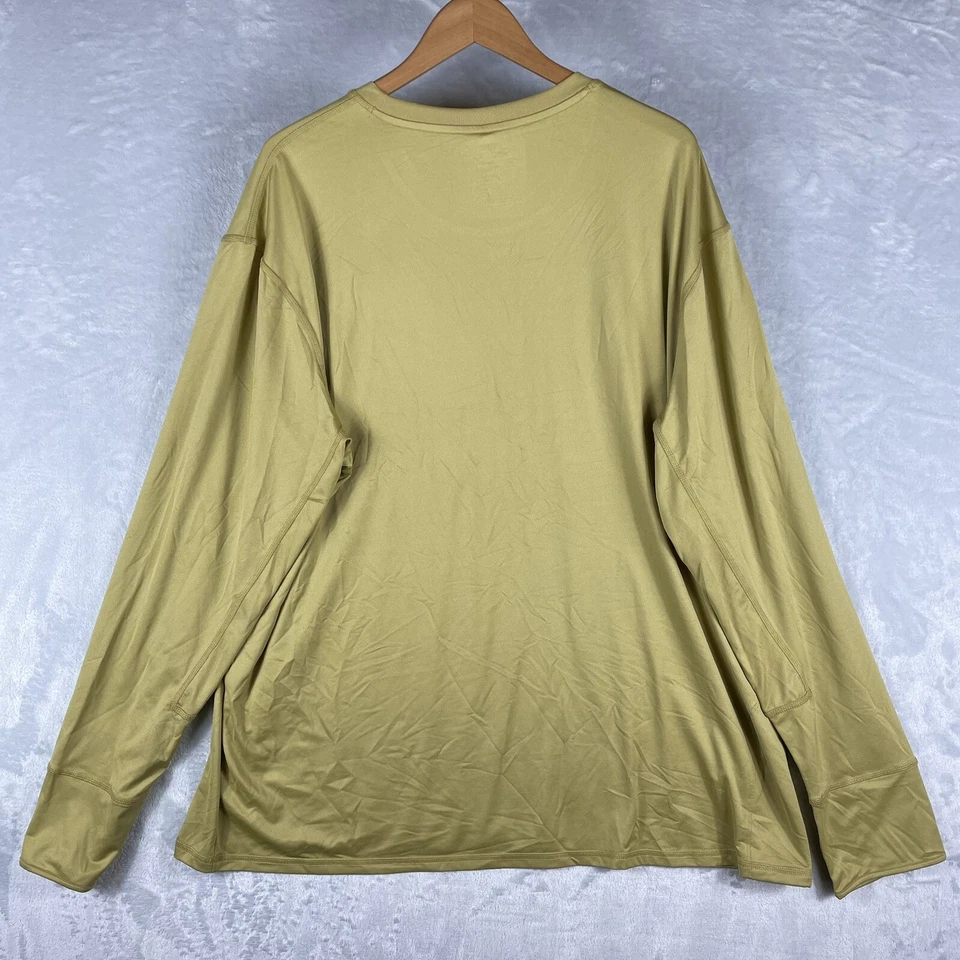 Новый Аляска Hardgear рыбалки L/S рубашка основание слой желтый новый 2XL отверстие для большого пальца - Изображение 2 из 4