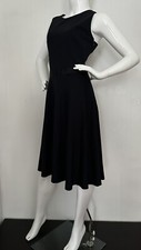 banana republic fit and flare dress navy blue size 10 $148 NWT