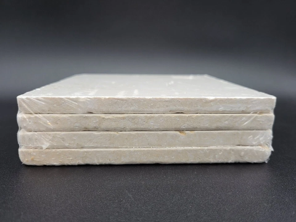 Jeffrey Court Inc Set of 4 Sample Tiles HD-Giallo Siena 6” x 6” Heavy Stone - Image 3 of 4