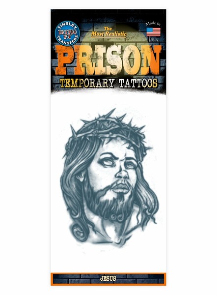 Jesus Klebe-Tattoo - Fasching Halloween Karneval - TemporäRes Tattoo In-image