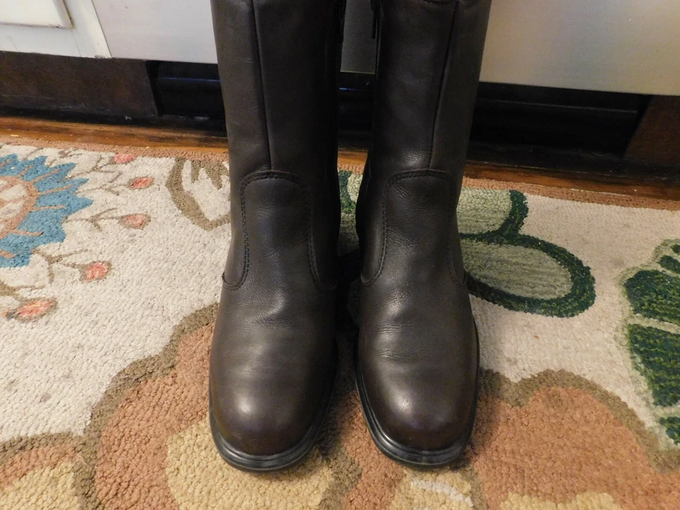 De Colección Martino Marrón Media Pantorrilla Motocicleta Botas Clásicas Cuero Hechas en Canadá 7.5 D Foto 2 de 4