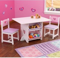 Kidkraft Heart Table And Chair Set With Pastel Bins Kidkraft Heart Table And Chair Set With Pastel Bins