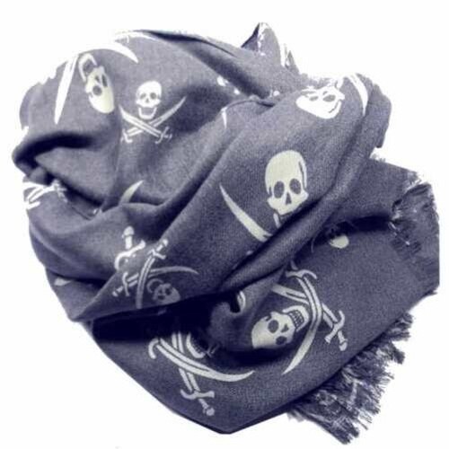 Écharpe Punk Crânes Homme Femme Foulards Crâne Écharpe M Italy Meilleure Qualité - Picture 5 of 8