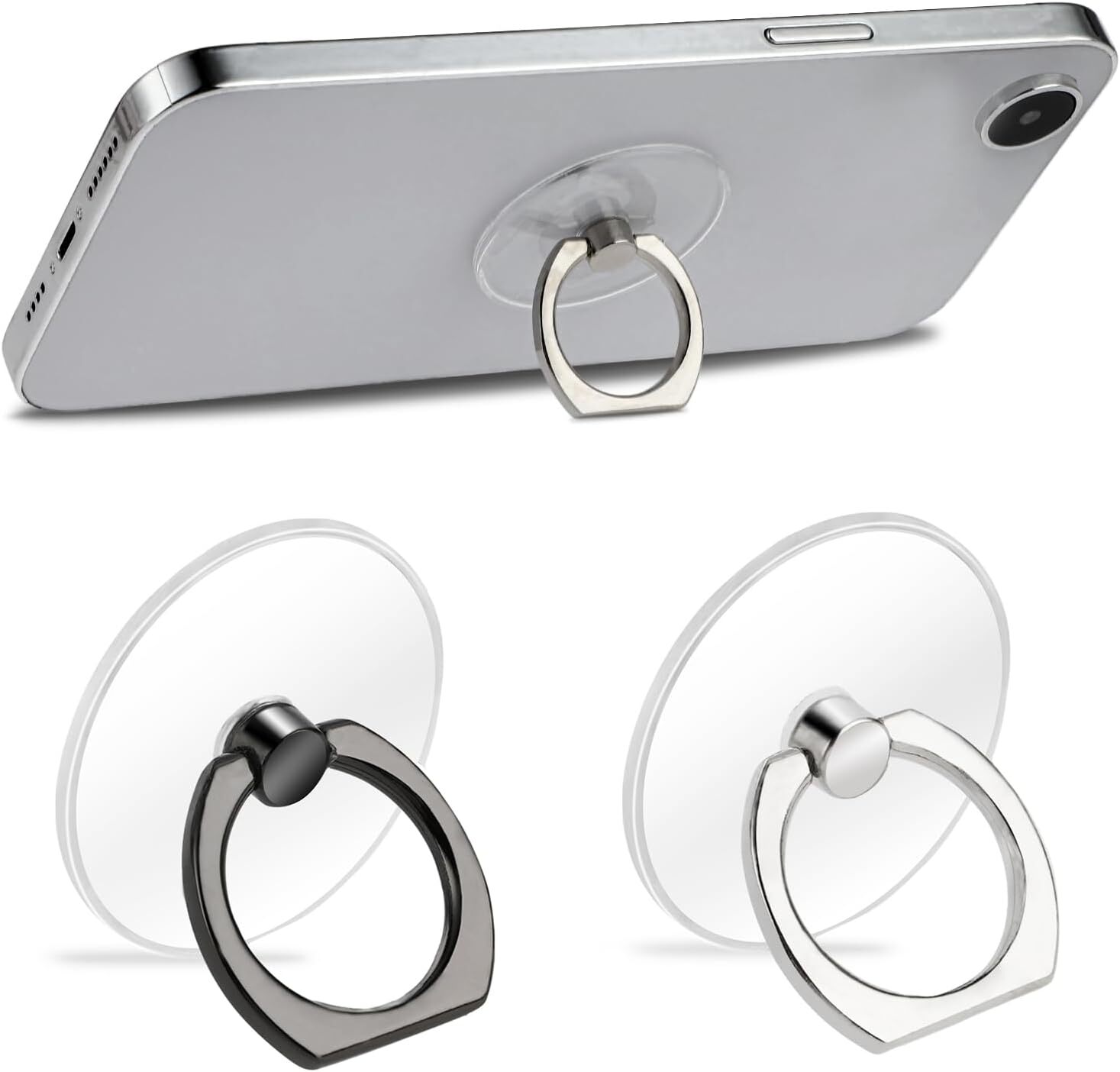 Cell Phone Rings Holder Hooks 2 PCS Hand Grip Car Mount Accessories Kickstand