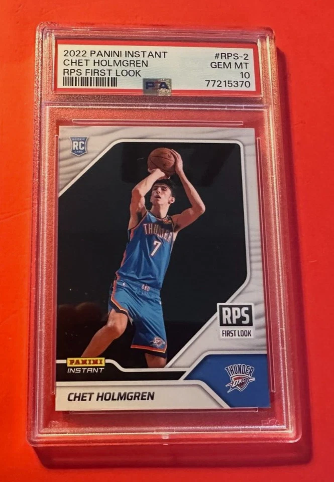 2022 Panini 3 Chet Holmgren RC's -Hoops #282,Instant RSP-2,Instant #F21- PSA 10! - Image 2 of 4