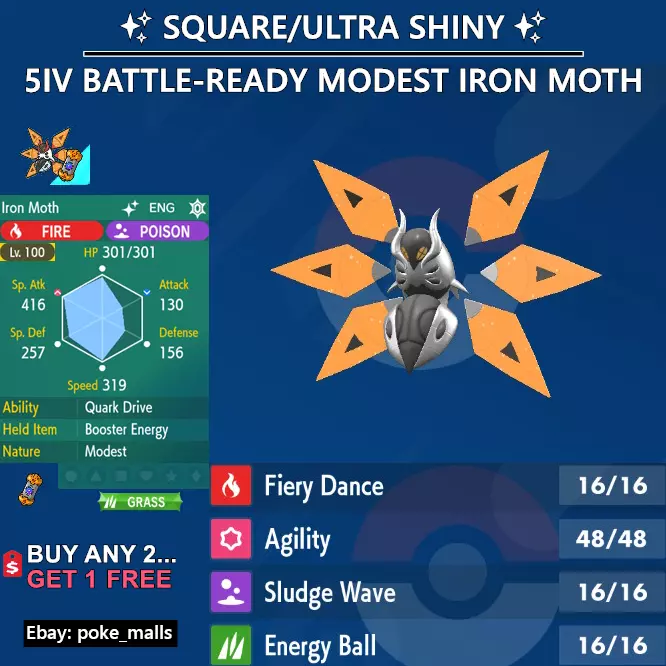 How to Use IRON MOTH! Competitive Pokemon Iron Moth Moveset Guide