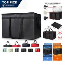 Catering Bag for Doordash Uber Eats 22X14X13 Insulated Food Delivery Bag with Cu