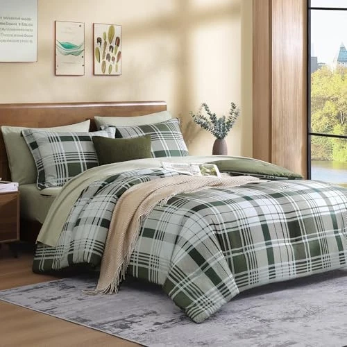 MaiRêve Comforter Set Bedding Sets for Boys Girls 5 Pieces Twin XL Olive Green - Image 3 of 4