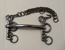 5” Korsteel Pelham Bit Mullen Mouth W/ Curb Chain