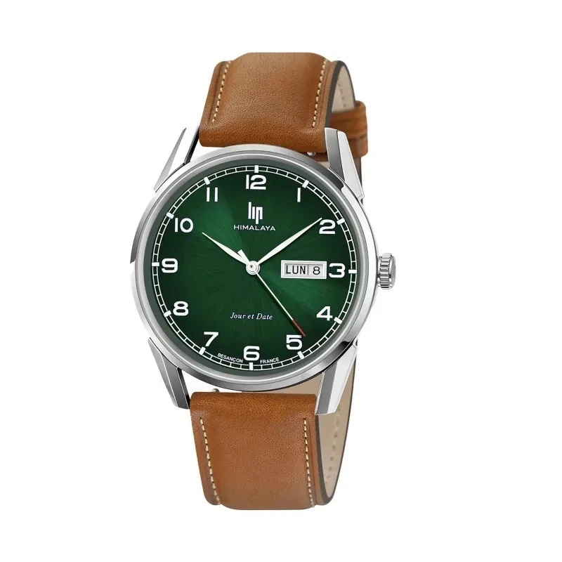 Montre Vintage Lip Himalaya - Mécanique Manuelle, Boîtier Plaqué Or, Cadran Gris, Bracelet Doré (occasion)