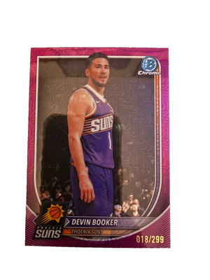 2025-26 Bowman - Chrome Devin Booker #BCV-124 Fuchsia Mojo Refractor /299