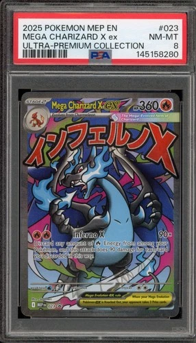 Pokemon Mega Charizard X ex Ultra-Premium Coll. Promo #023 PSA 8
