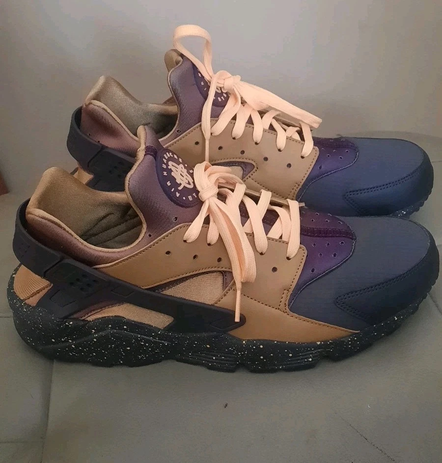 Nike Air Huarache Run Premium Purple Gold Sneaker Size 12 - No Box NIKE MEN main image 2