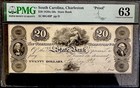 1820’s-1850’s South Carolina Charleston Bank $20 PMG 63 Proof. Rare! — photo 1