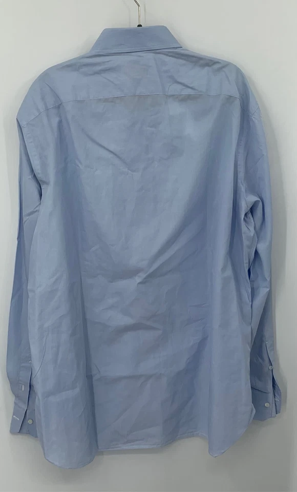 Isaia Mens Light Blue Cotton Long Sleeve Button Down Shirt sz 17.5/44 - Image 2 of 4