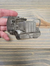 Vtg 1977 Bergamot Brass Works Semi Big Rig Truck Belt Buckle Made in USA 