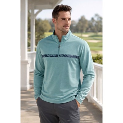 Travis Mathew Mens S Swell Season 1/4 Zip Golf Pullover Blue ECO NWT