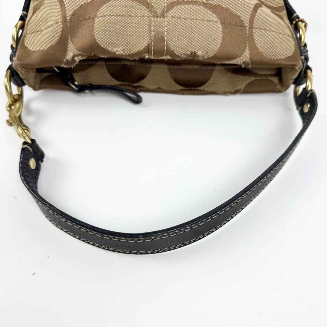 COACH One Shoulder Bag Accessory Pouch Canvas Brown  Authentic thumbnail 10