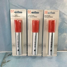 TRU RED Chisel Tip XL Tank Permanent Marker, 3 Pack, Metal Barrel, TR56934