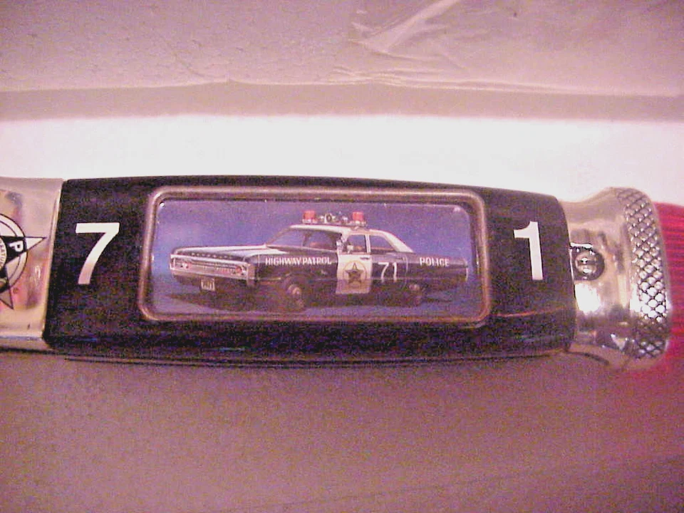 Cuchillo de coleccionista Police Franklin Mint 1971 Plymouth Fury hoja única con caja bolsa Foto 4 de 4