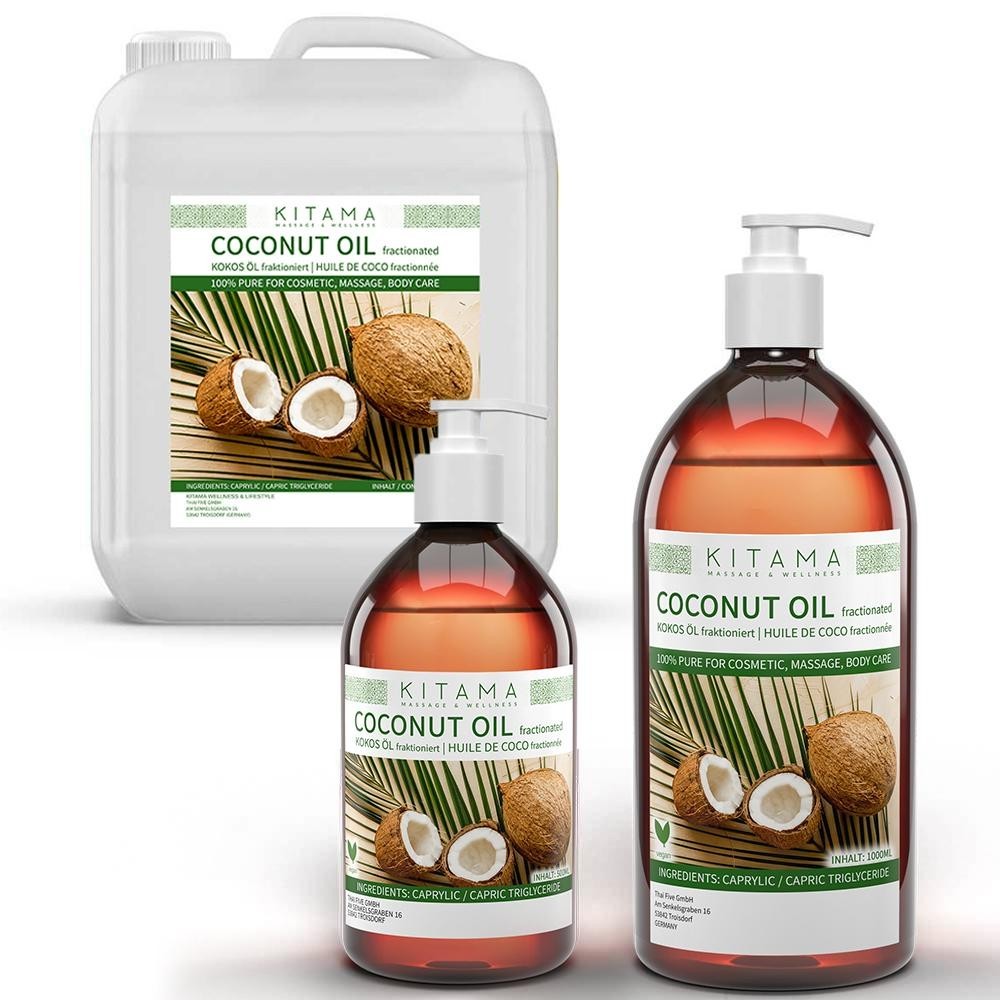 KITAMA Fraktioniertes Kokosöl Massageöl – Geruchsneutral & Nicht fettend Spa Öl