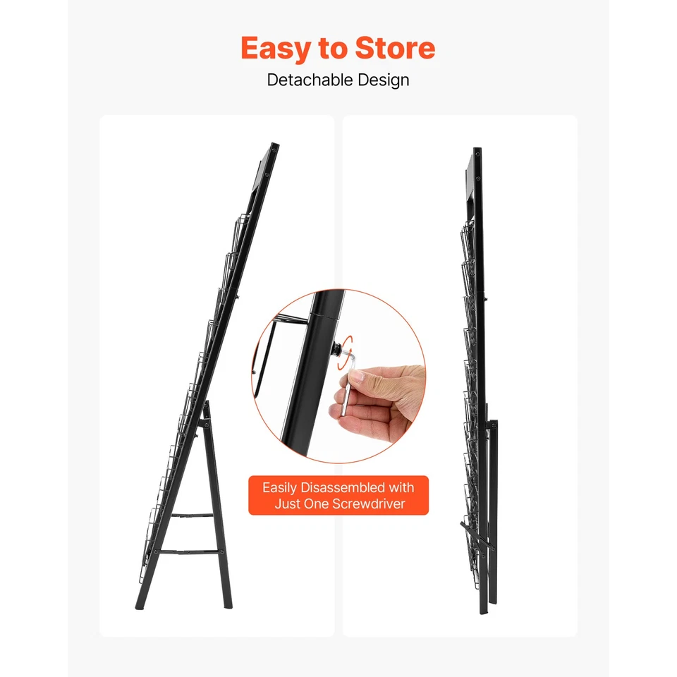 Uimoso 20 bolsos carregador e folheto rack de exibição para organização de literatura - Imagem 4 de 4