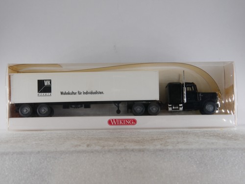 Wiking 1:87 modello pubblicitario A.S.S H0 camion Peterbilt autoarticolato USA WK Wohnen GK 2 IMBALLO ORIGINALE - Foto 2 di 11