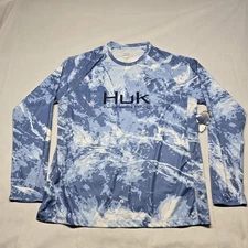 Huk Performance Fishing Long Sleeve Shirt Men Large