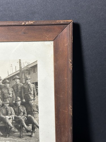 Vintage 1918 WWI Militär Foto Co.24 BATN.6 MOTG Camp Greenleaf, GA gerahmt - Bild 5 von 8