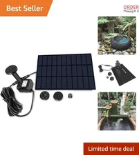 Solar Fountain Water Pump Kit Outdoor Bird Bath Pond Garden Fish Tank
