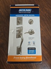 schlage addison satin nickel with accent handle