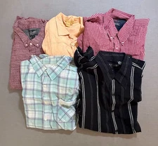Lot of 5 Shirts of Different Brands and Styles XL Button Up Short Sleeve Casual.