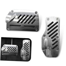 Car Brake Pedal Cover, Universal Automatic Transmission Pedal 2 PCS Black