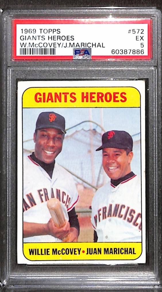 1969 TOPPS #572 W.Mccovey/J.Marichal PSA 5 EX 60387886 