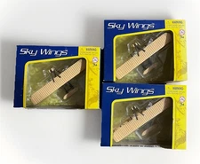 Motor Max Sky Wings Die Cast Double Wings Biplane Lot Of 3