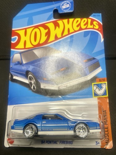 Hot Wheels Blue 84 Pontiac Firebird Custom Wheel & Tire Real Riders - Bild 3 von 5