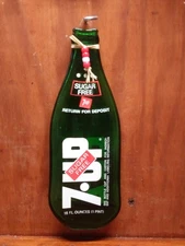 7UP, SEVEN UP SUGAR FREE; ACL SODA BOTTLE; (FLATTEN); (Up-cycled); 16 OZ BOTTLE;