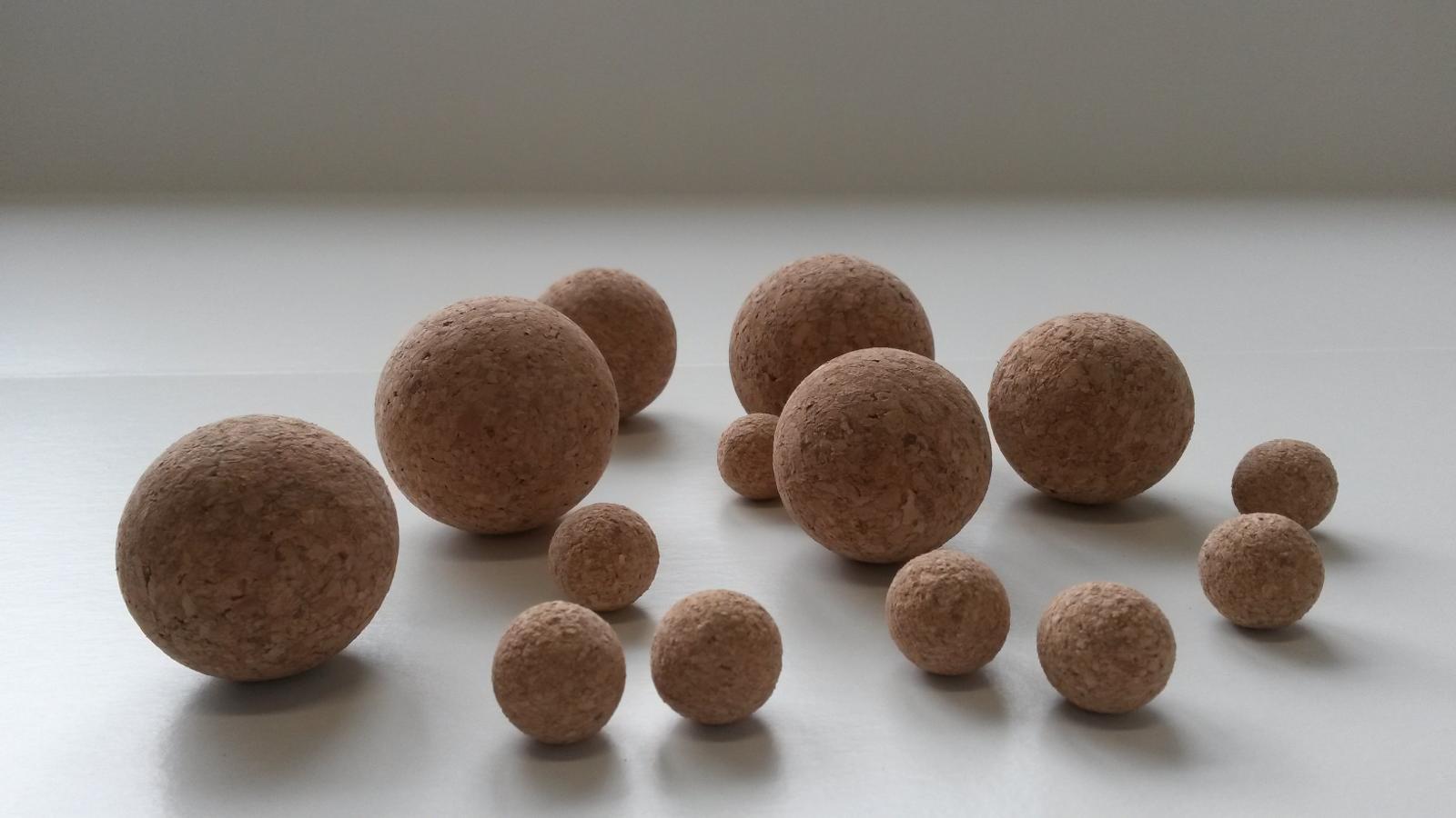 Kork-Kugel für Nautik, Angeln, Basteln, Tischkicker aus Presskork - Ball vegan