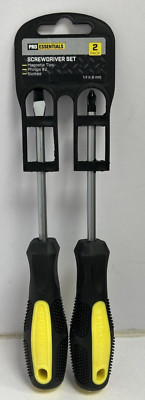 Pro Essentials Screwdriver Set 1/4  Phillips And Flathead With Magnetic Tips