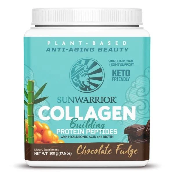SunWarrior Chocolate Fudge Collagen Building Protein Peptides - 500g