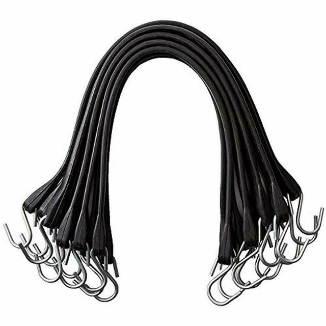 10pk 31" HD Rubber Tarp Strap Bungee Cord Tarp Tie Down Flatbed Truck