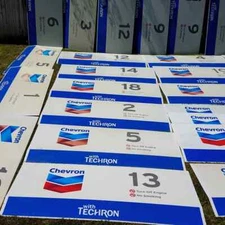 Chevron Gas Station Pump Plastic Front Sign Gas Fuel Panel QUANTITY CA PICK UP